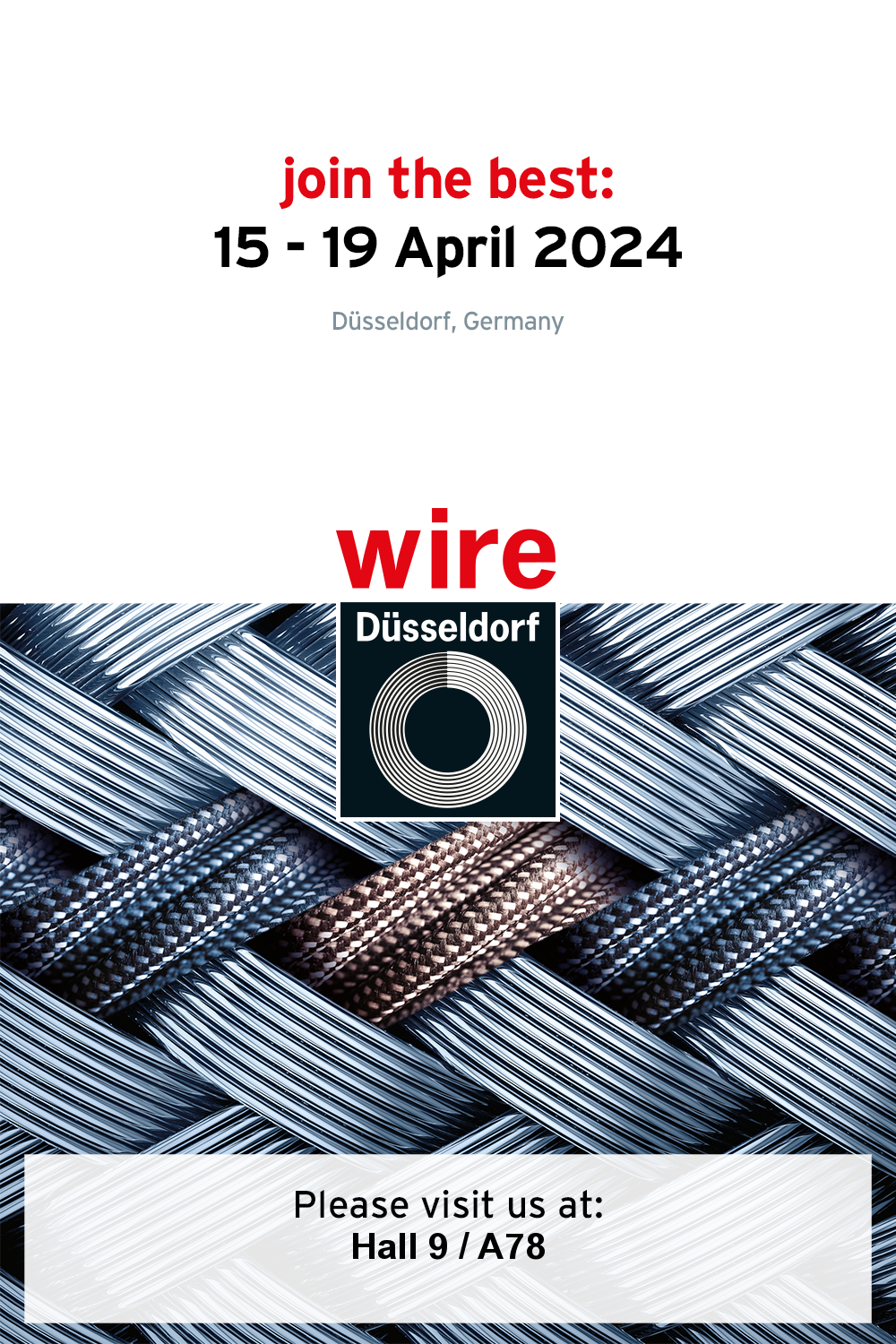 Gloser will attend WIRE 2024 inDusseldorf . Visit us at – Hall 9 Stand A78- Looking forward to seeing you there!